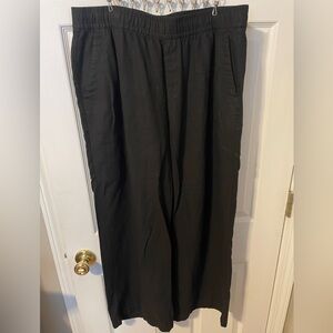 Old Navy Women’s Black Pants High Rise Wide Leg Size L